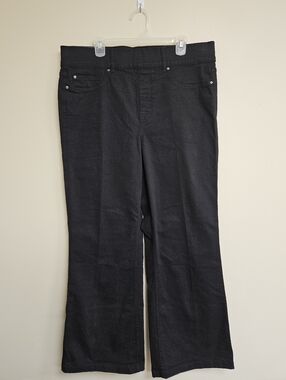 NEW Spanx 2X Tall Black Kick Flare Jeans Clean Black Diego Work Wear Casual